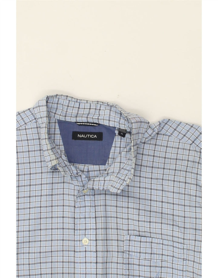NAUTICA Mens Shirt XL Blue Check Cotton Vintage Nautica and Second-Hand Nautica from Messina Hembry 