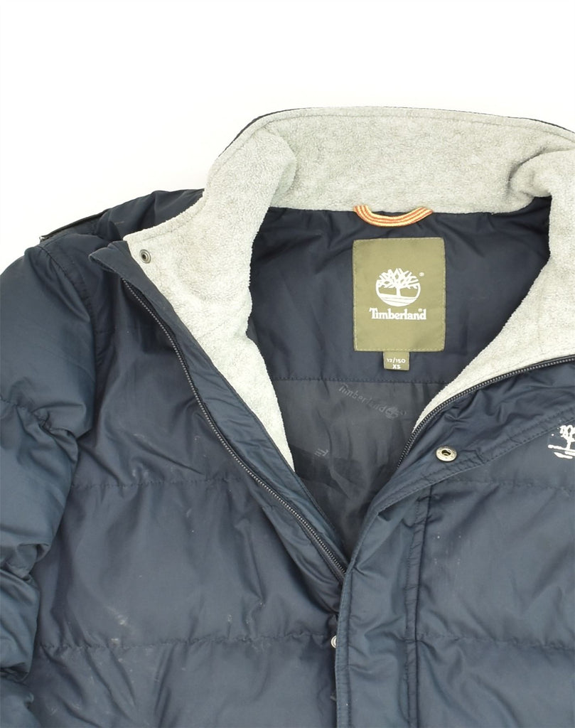 TIMBERLAND Boys Padded Jacket 11-12 Years XS Navy Blue Polyester | Vintage Timberland | Thrift | Second-Hand Timberland | Used Clothing | Messina Hembry 