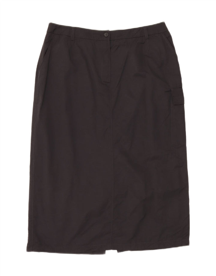 Vintage Womens Midi Cargo Skirt W34 Large Black