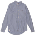 TOMMY HILFIGER Mens Slim Fit Shirt Medium Blue Cotton