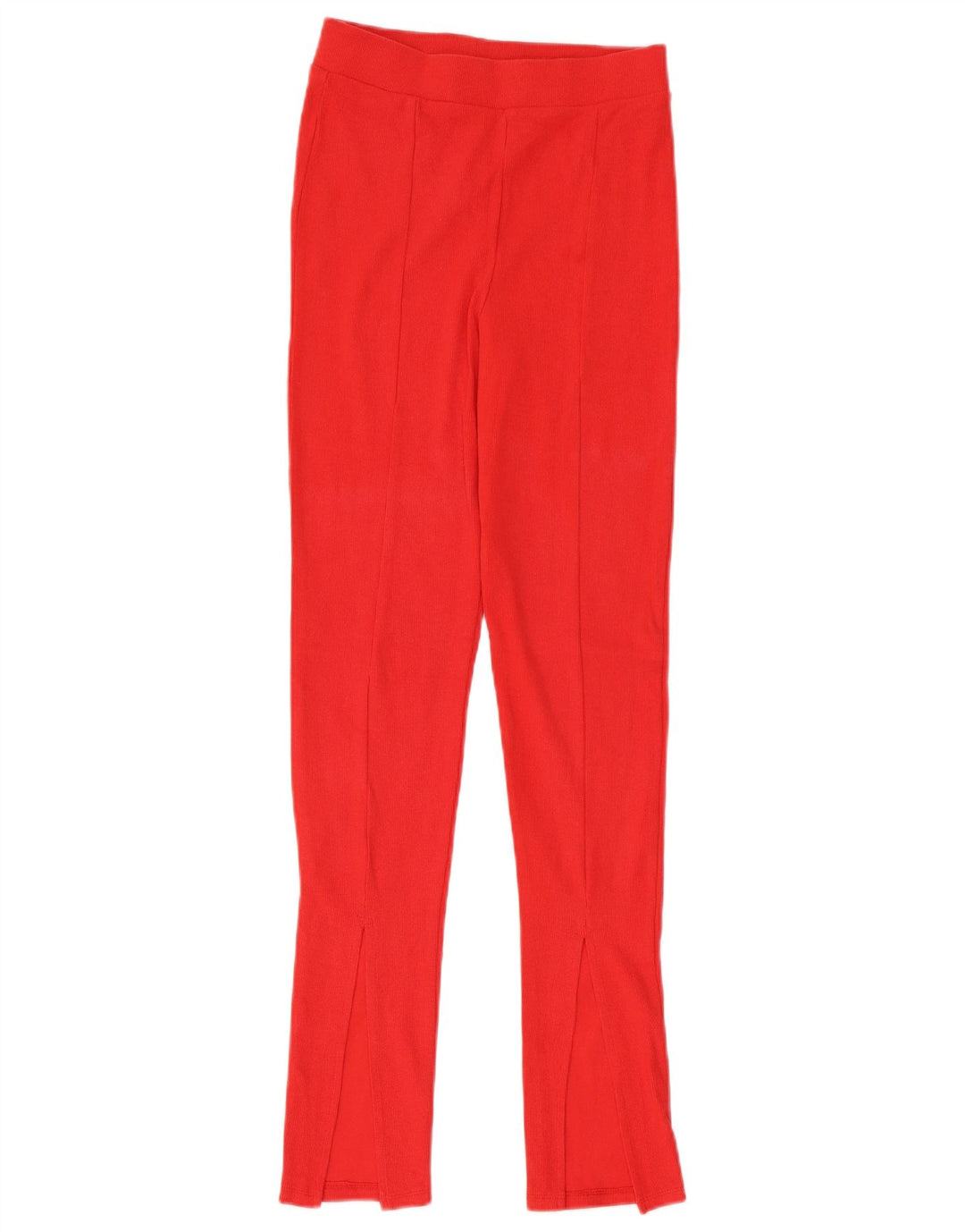 Zara Womens Leggings UK 12 Medium Red Cotton