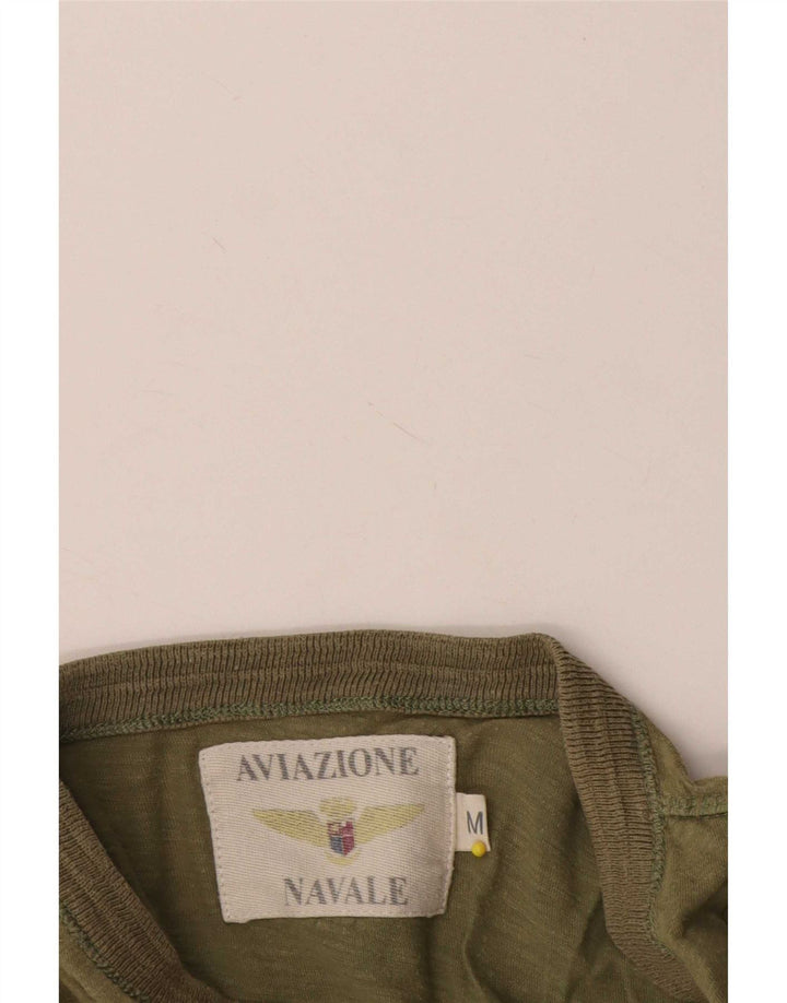 Aviazione Navale Mens Top Long Sleeve Medium Khaki Flecked