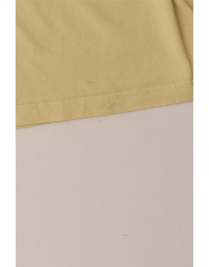 Reiss Mens T-Shirt Top Medium Yellow Cotton