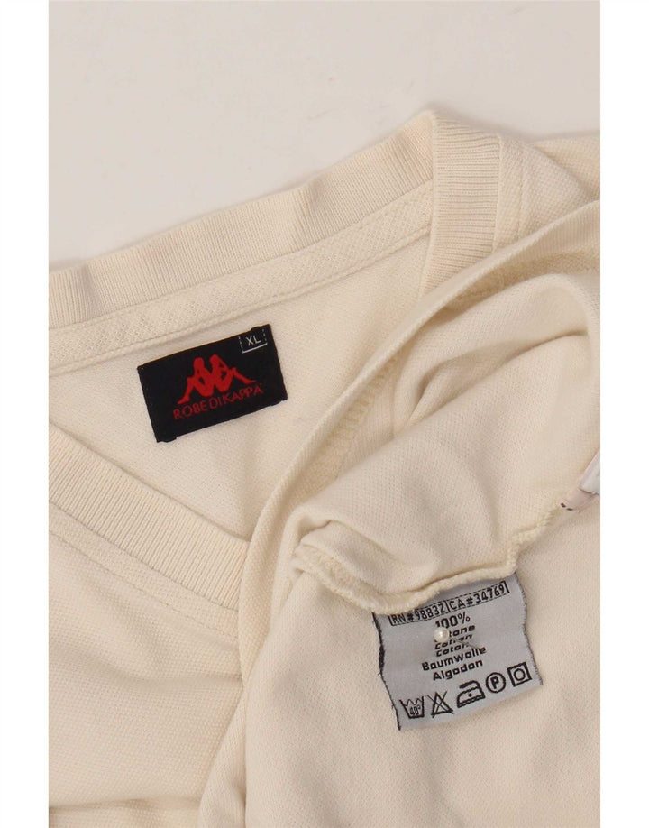 Kappa Mens T-Shirt Top XL Beige Cotton