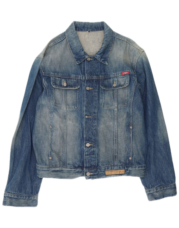 Vintage Mens Denim Jacket UK 44 2XL Blue Cotton