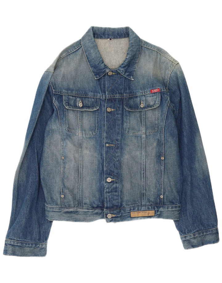 Vintage Mens Denim Jacket UK 44 2XL Blue Cotton