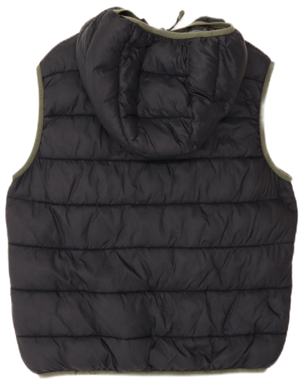 Champion Boys Hooded Padded Gilet 13-14 Years XL Black Polyester