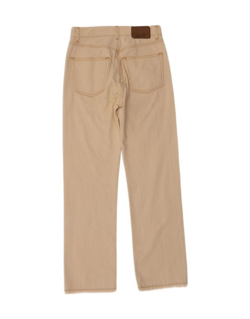 LACOSTE Mens Straight Casual Trousers Size 38 Small W30 L31 Beige Cotton Vintage Lacoste and Second-Hand Lacoste from Messina Hembry 