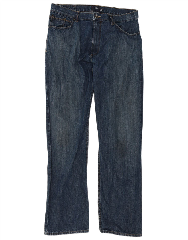 Marks & Spencer Mens Blue Harbour Straight Jeans W36 L33 Blue Cotton