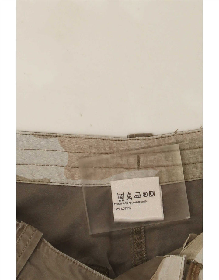 Marks & Spencer Mens Straight Cargo Trousers W34 L31 Beige Cotton