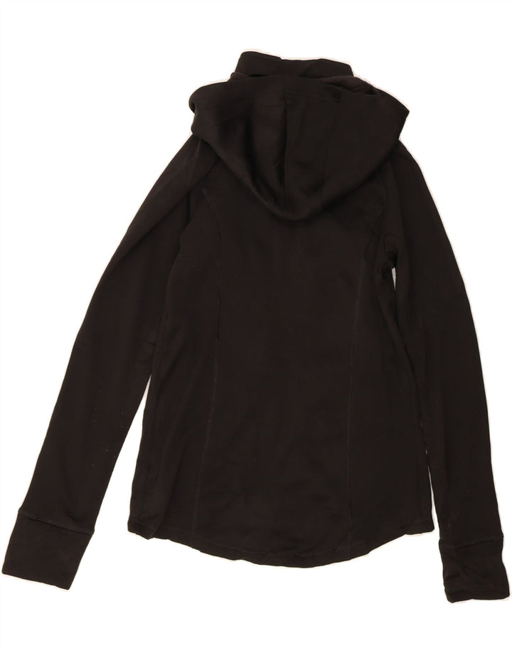 FILA Womens Zip Hoodie Sweater UK 12 Medium Black Colourblock Polyester Vintage Fila and Second-Hand Fila from Messina Hembry 