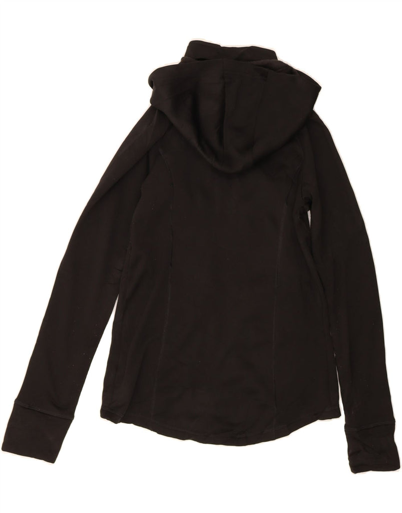 FILA Womens Zip Hoodie Sweater UK 12 Medium Black Colourblock Polyester Vintage Fila and Second-Hand Fila from Messina Hembry 