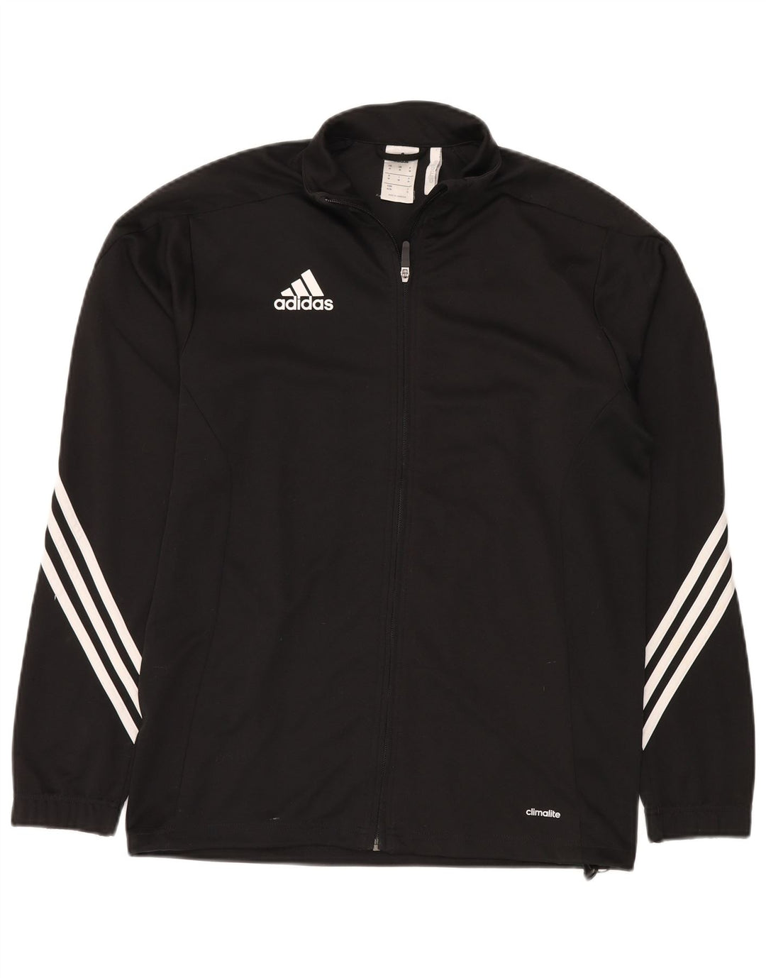 ADIDAS Mens Climalite Tracksuit Top Jacket Medium Black Polyester