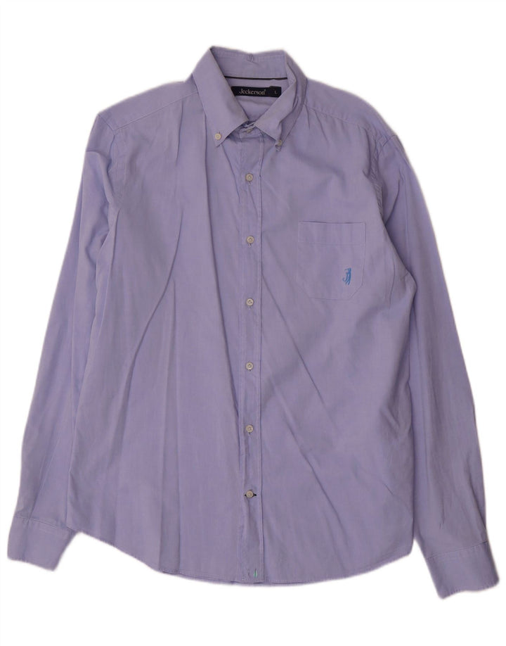 JECKERSON Mens Shirt Large Blue Cotton
