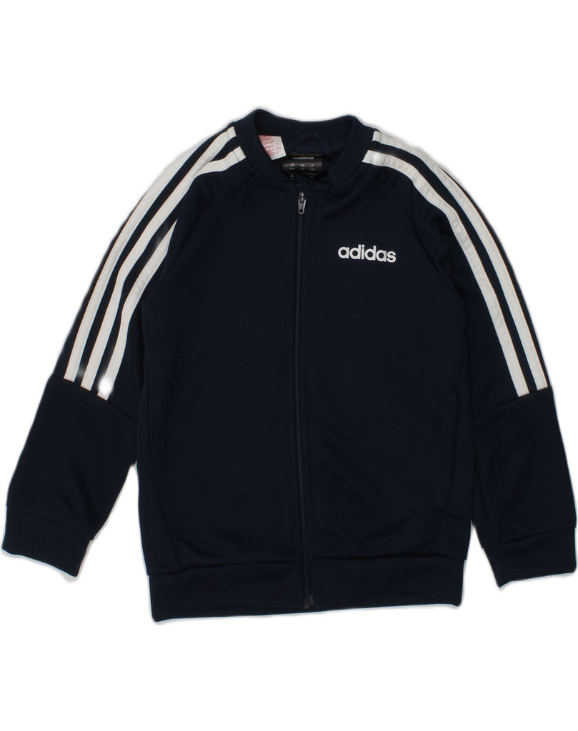 ADIDAS Boys Tracksuit Top Jacket 3-4 Years Navy Blue Polyester | Vintage Adidas | Thrift | Second-Hand Adidas | Used Clothing | Messina Hembry 