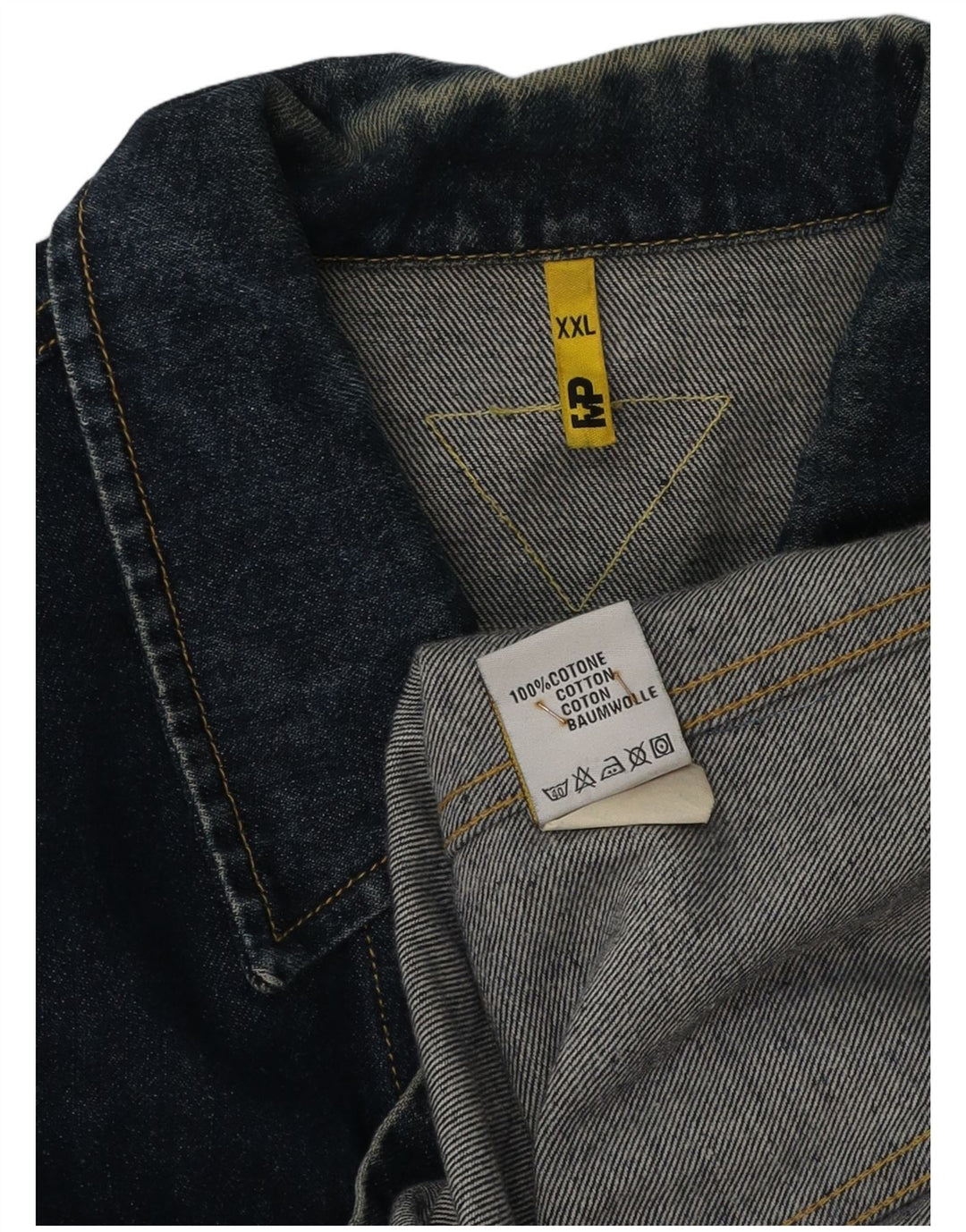 Meltin' Pot Mens Denim Jacket UK 44 2XL Blue Cotton