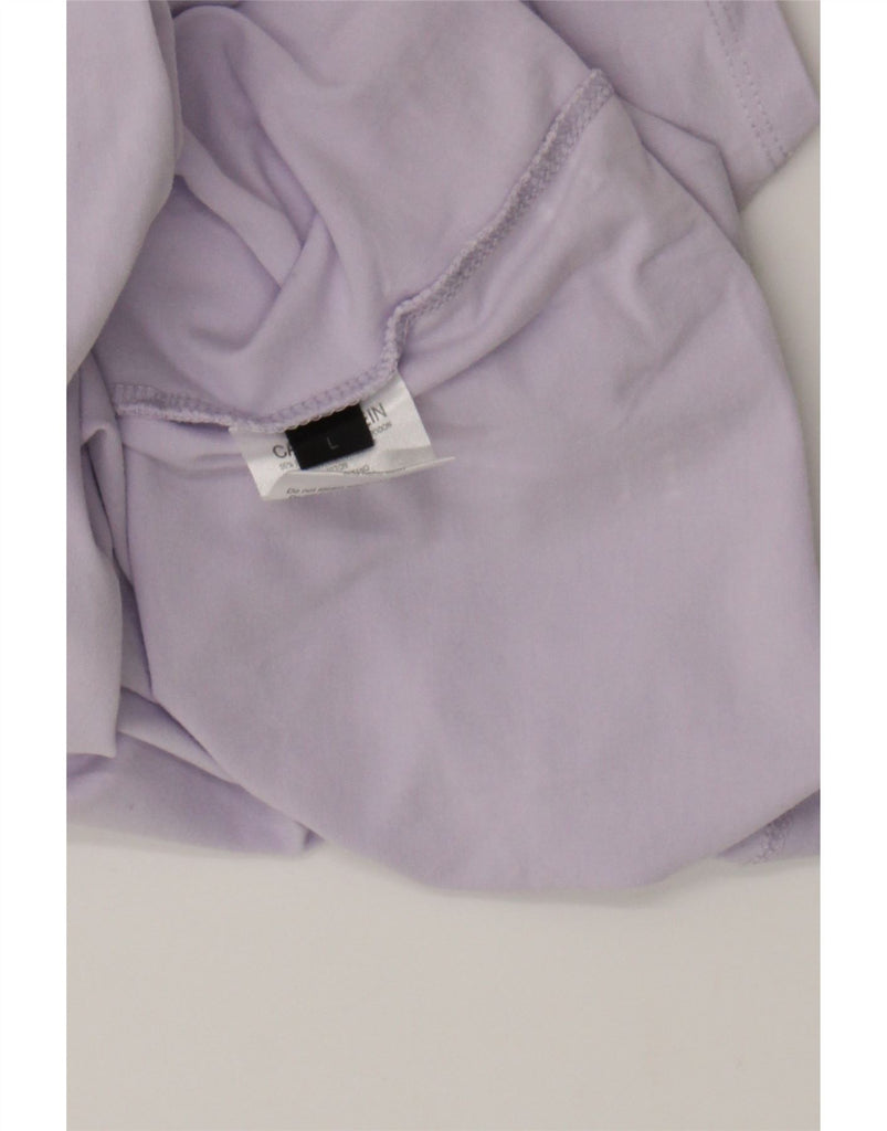 CALVIN KLEIN Girls Graphic T-Shirt Top 11-12 Years Large Purple Cotton Vintage Calvin Klein and Second-Hand Calvin Klein from Messina Hembry 