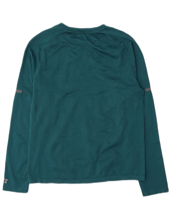 Russell Athletic Boys Dri-Power Top Long Sleeve 14-15 Years XL Green Nylon
