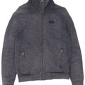 Superdry Mens Tracksuit Top Jacket Small Grey Flecked Cotton