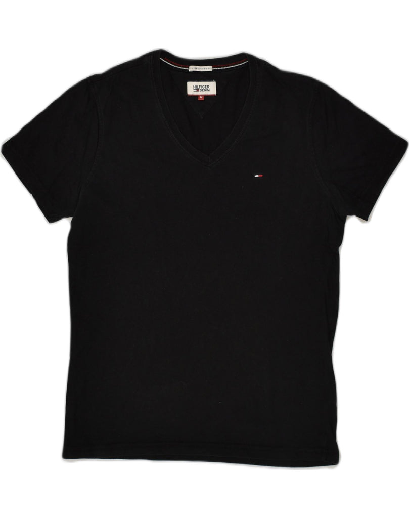 TOMMY HILFIGER Mens T-Shirt Top Medium Black Cotton | Vintage Tommy Hilfiger | Thrift | Second-Hand Tommy Hilfiger | Used Clothing | Messina Hembry 