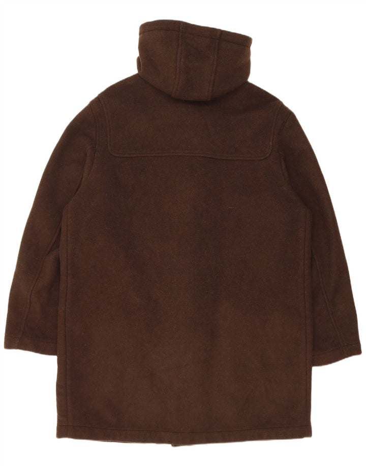 Commander Mens Hooded Duffle Coat UK 42 XL Brown Wool