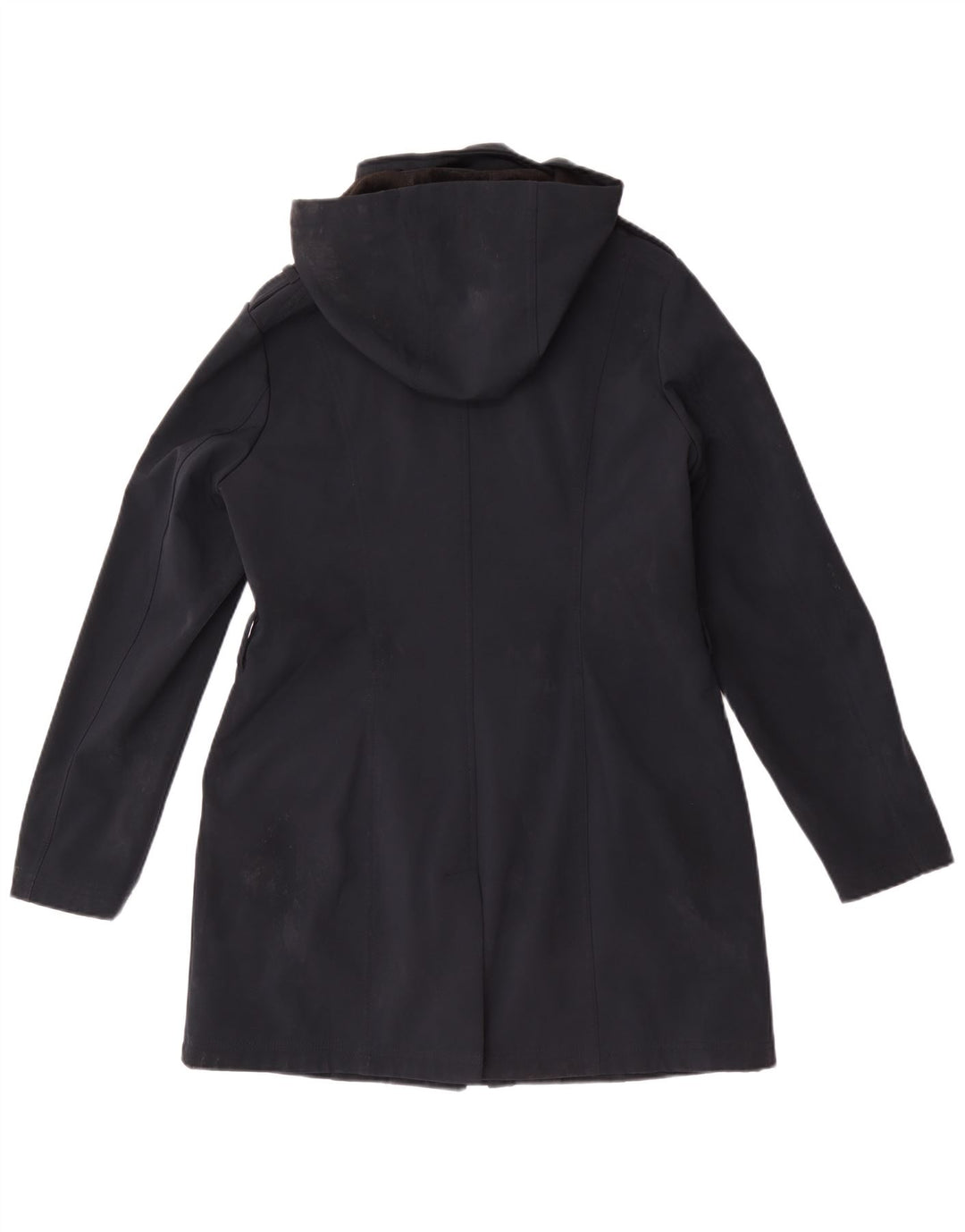 Michael Kors Womens Hooded Military Overcoat UK 14 Medium Navy Blue