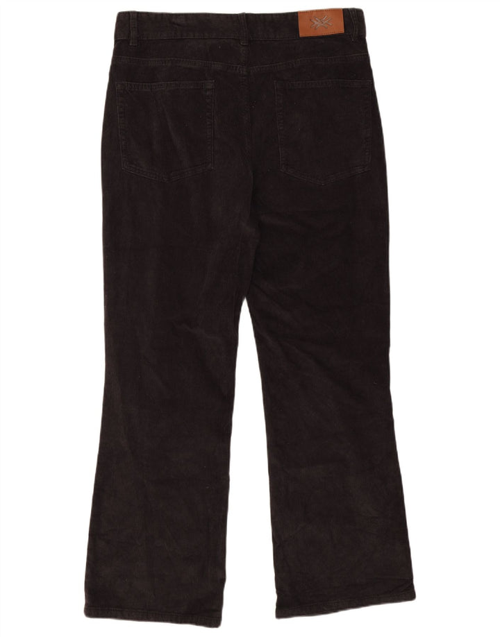 Benetton Mens Bootcut Corduroy Trousers W32 L28 Black