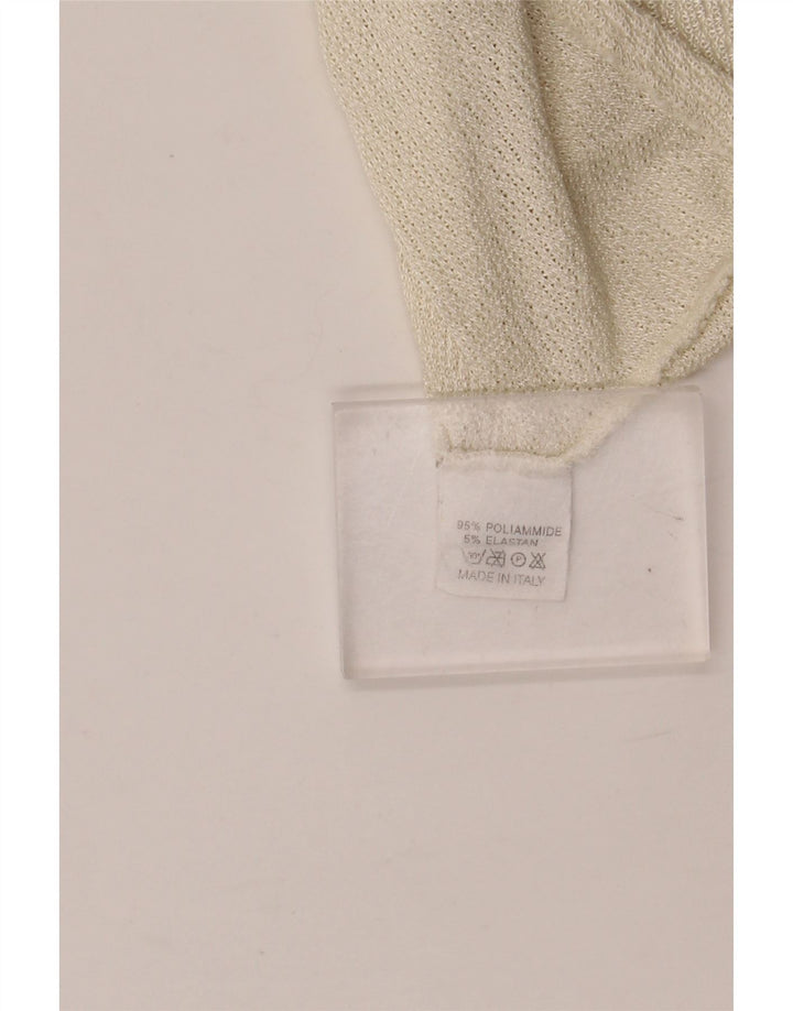 EMANUEL UNGARO Womens Sleeveless Blouse Top UK 12 Medium Off White