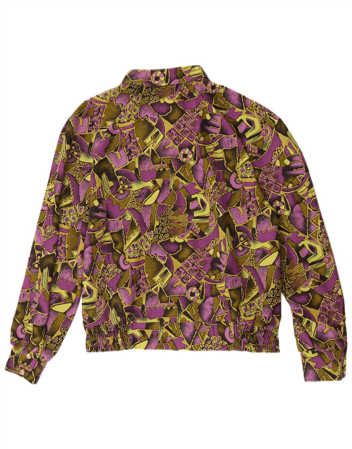 Vintage Womens Long Sleeve Shirt Blouse IT 42 Medium Purple Retro