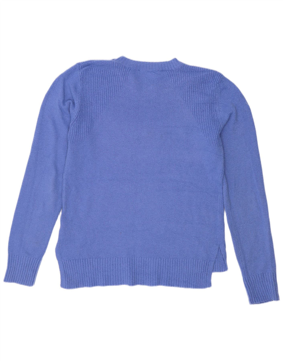 Oasis Womens Crew Neck Jumper Sweater UK 14 Medium Blue Polyester