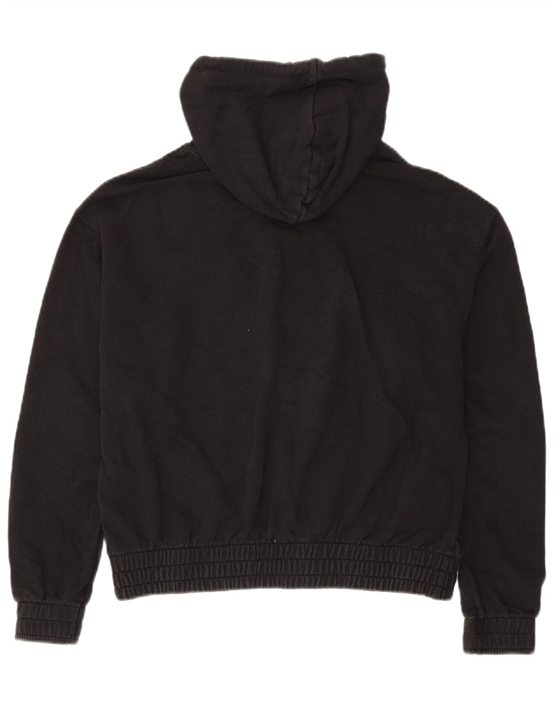 PUMA Womens Oversized Hoodie Jumper UK 14 Medium Black Cotton