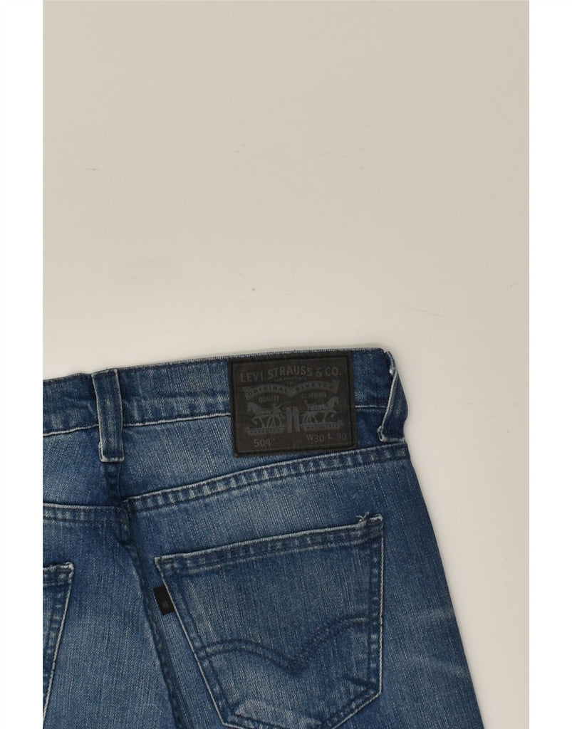 LEVI'S Mens 504 Straight Jeans W30 L30 Blue Cotton | Vintage Levi's | Thrift | Second-Hand Levi's | Used Clothing | Messina Hembry 