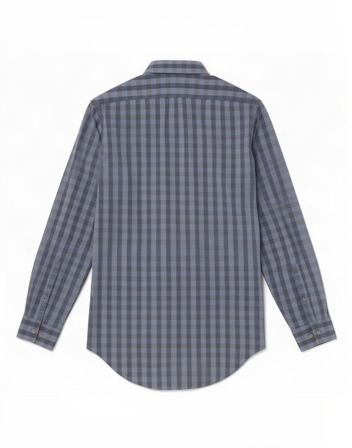 Calvin Klein Mens Slim Fit Shirt Size 15 Medium Blue Gingham