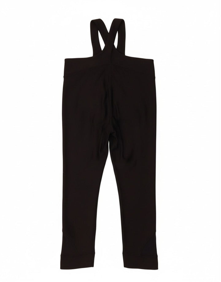UNDER ARMOUR Womens Heat Gear Crop Leggings UK  14 Medium  Black Polyester