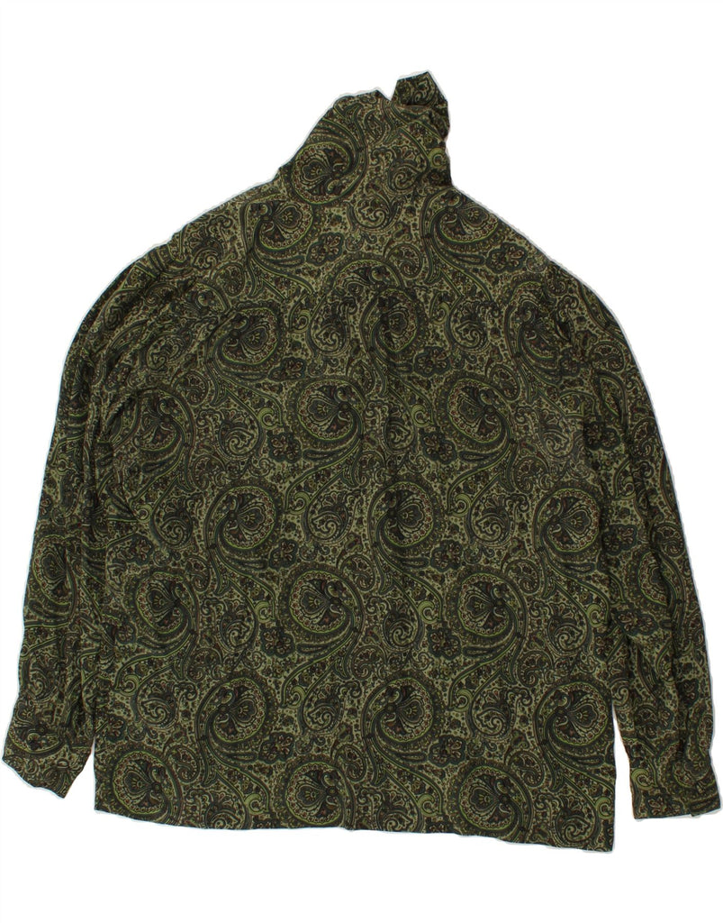 VINTAGE Womens Blouse Top UK 20 2XL Green Paisley | Vintage Vintage | Thrift | Second-Hand Vintage | Used Clothing | Messina Hembry 