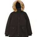 Superdry Womens Hooded Parka Jacket UK 12 Medium Black Nylon
