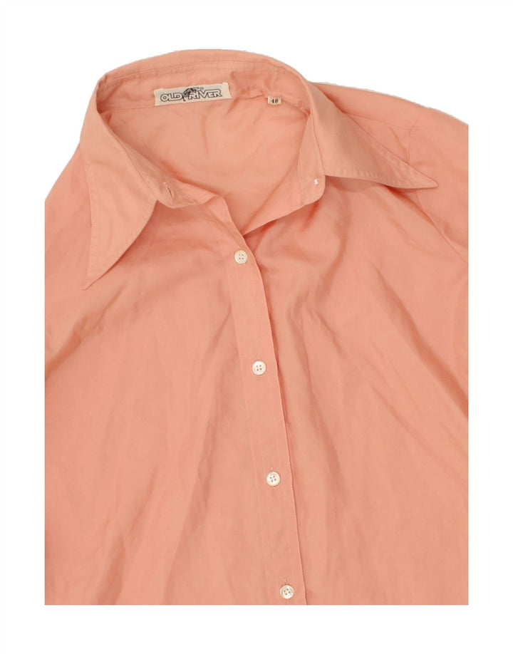 OLD RIVER Womens Shirt IT 46 Large Pink Vintage Old River and Second-Hand Old River from Messina Hembry 