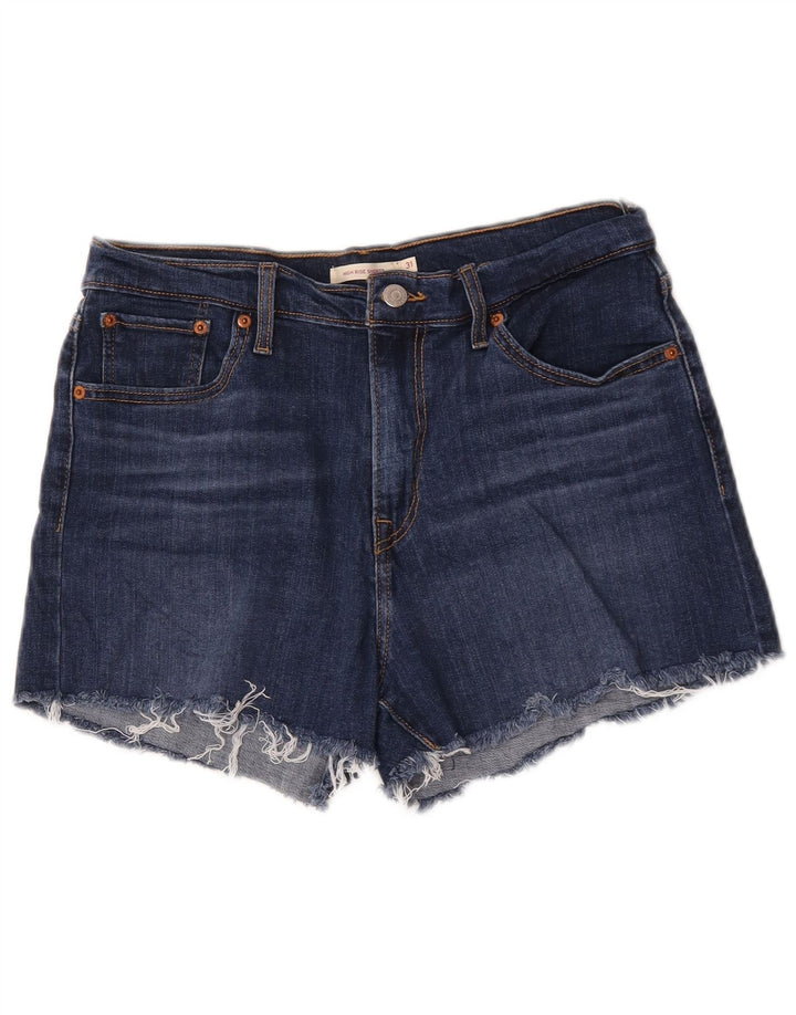 Levi's Womens High Rise Denim Shorts W31 Medium Blue Cotton