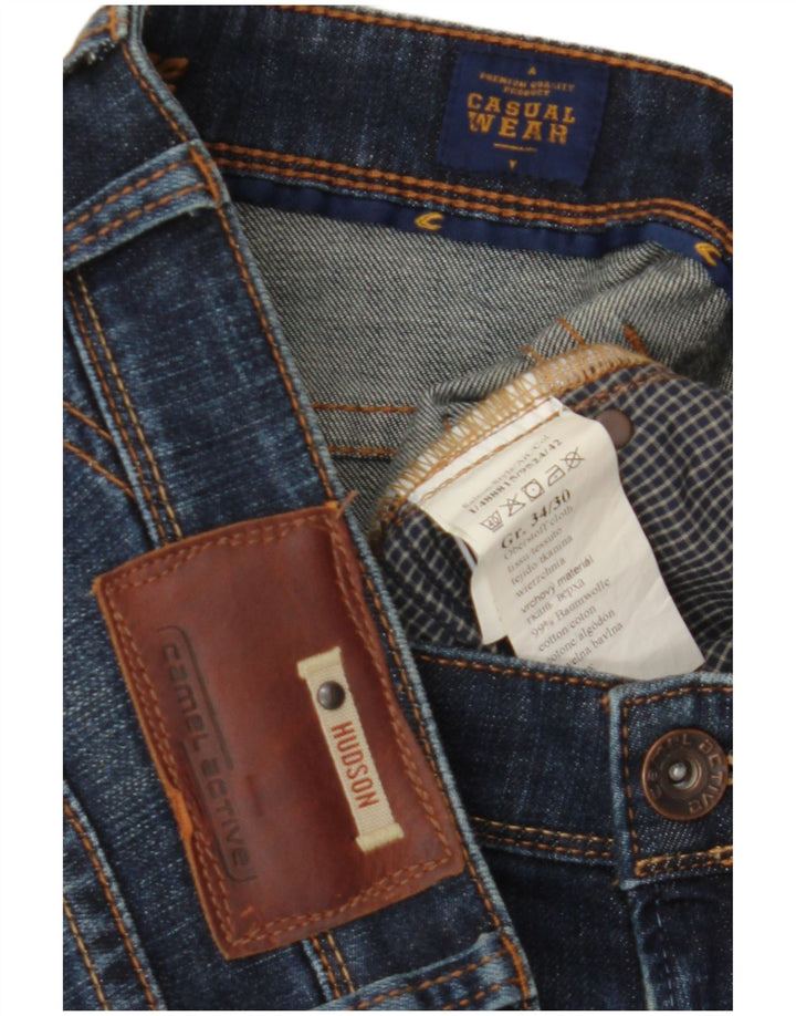 Camel Active Mens Hudson Straight Jeans W34 L30 Navy Blue Cotton