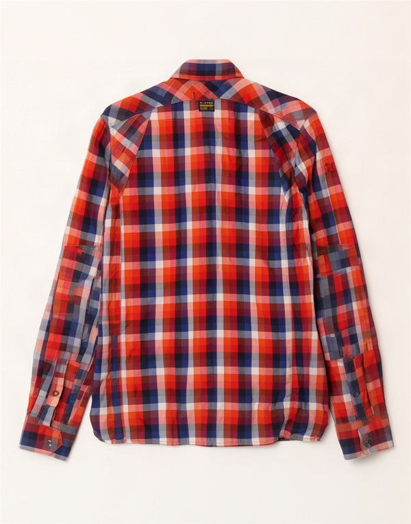 G-Star Mens Shirt Large Multicoloured Check Cotton