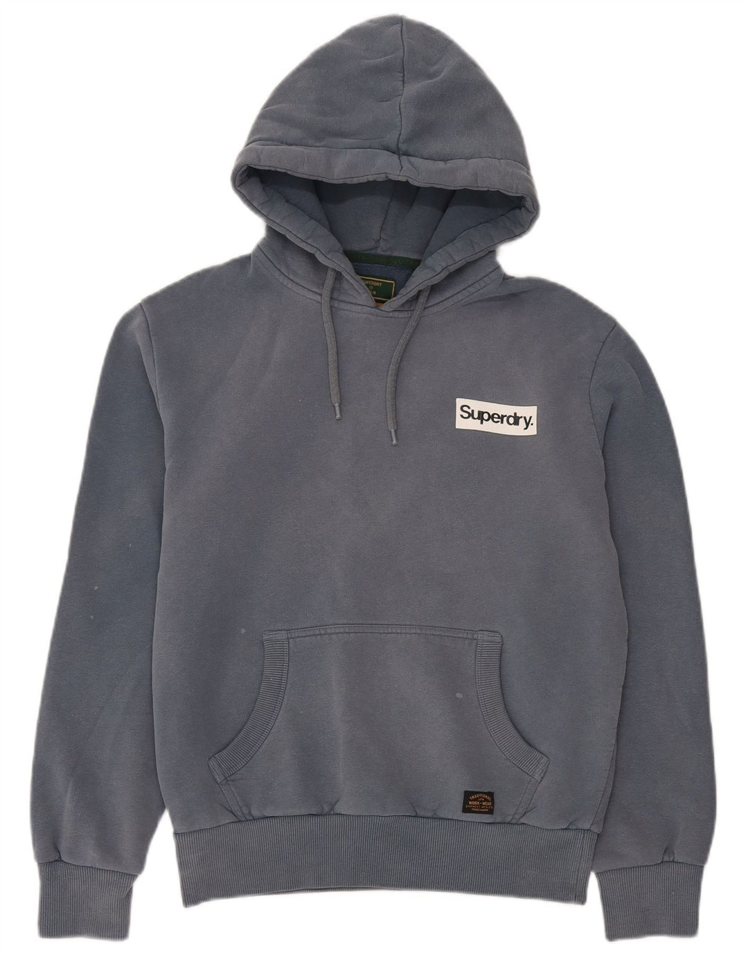 Superdry Mens Hoodie Jumper Small Blue Cotton