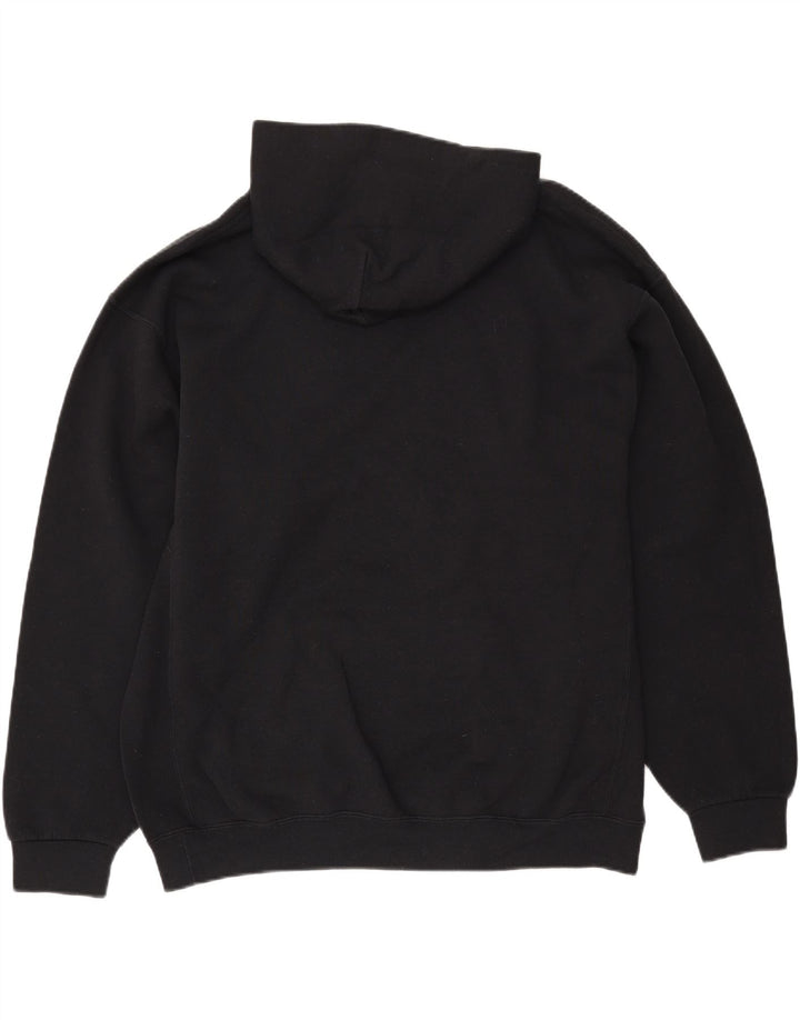RUSSELL ATHLETIC Mens Graphic Hoodie Jumper 2XL Black Cotton Vintage Russell Athletic and Second-Hand Russell Athletic from Messina Hembry 