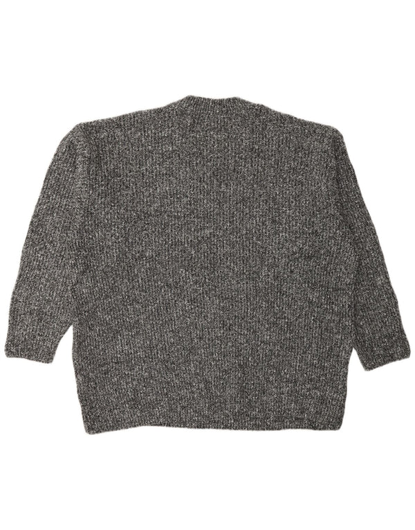Marks & Spencer Mens Crew Neck Jumper Sweater Large Grey Flecked Acrylic