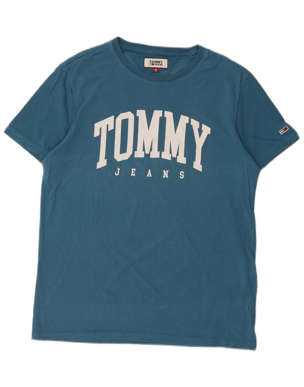 Tommy Hilfiger Mens Graphic T-Shirt Top Small Blue Cotton