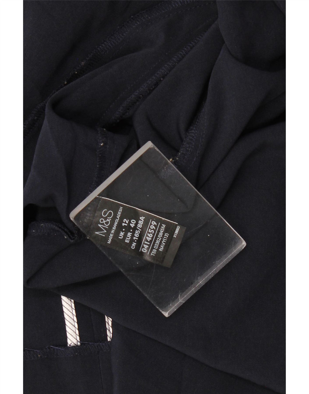 MARKS & SPENCER Womens Open Blazer Jacket UK 12 Medium Navy Blue Polyester