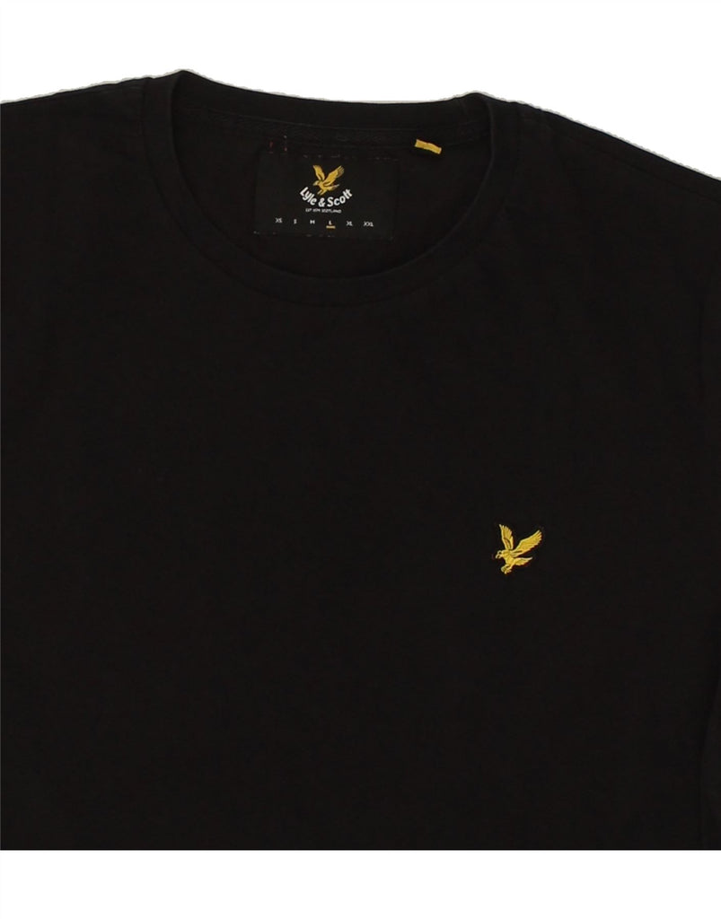 LYLE & SCOTT Mens T-Shirt Top Large Black Cotton Vintage Lyle & Scott and Second-Hand Lyle & Scott from Messina Hembry 