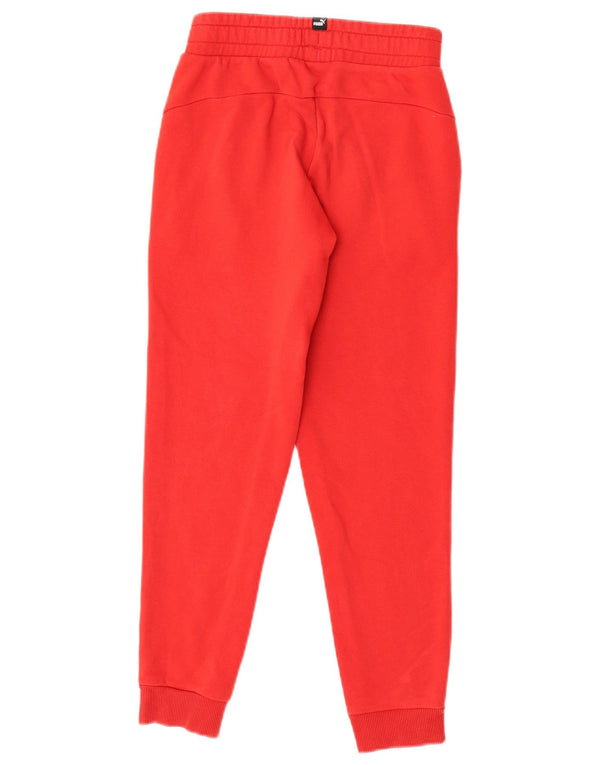 Puma Girls Tracksuit Trousers Joggers 9-10 Years  Red Cotton