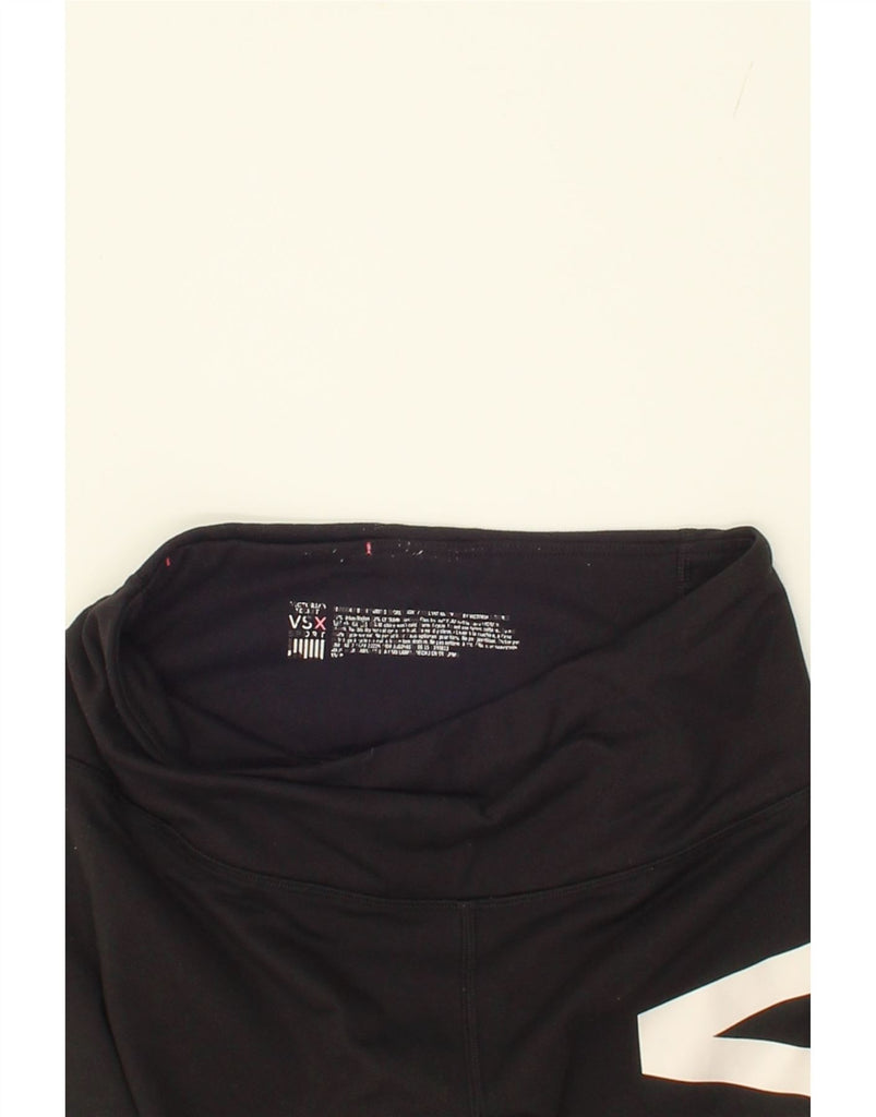 VICTORIAS SECRET Womens Graphic Leggings UK 8 Small Black Nylon Vintage Victorias Secret and Second-Hand Victorias Secret from Messina Hembry 
