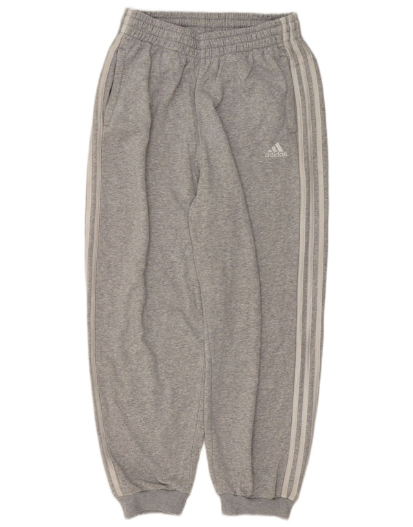 Adidas Womens Tracksuit Trousers Joggers UK 12/14 Medium Grey Flecked