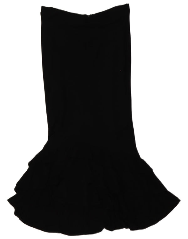Luisa Spagnoli Womens Tiered Skirt Medium W30 Black